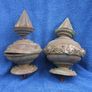 Two antique copper metal finials Image 2