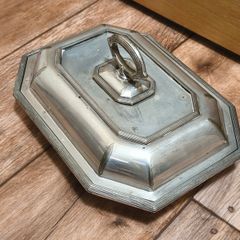 Silver Plated Covered Harrison Bros & Howson Alpha Vintage Entree Serving Dish and Cover Silverplate Sheffield England Antique Collectable Retro