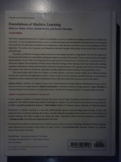 Foundations of Machine Learning - second edition (Hardcover)