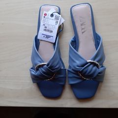 Ladies Blue Zara Sandals NEW Size 36