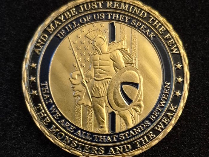 Us police service, commerative coin.