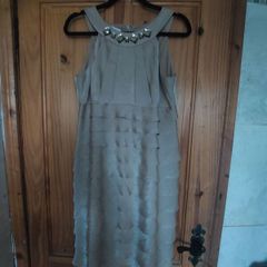 London Times bronze ruffle dress (free postage)