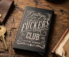 Grumpy Fkers Club" Pop-Up RFID Wallet