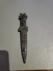 Letter opener carved african bloodstone