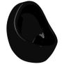Wall Hung Urinal with Flush Valve Ceramic Black Image 6