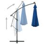 Cantilever Umbrella with LED Lights and Steel Pole 300 cm Azure Image 3