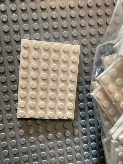 Lego 6x8 Flat White Piece Bag of 73