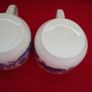 Rare Vintage Staffordshire China Blue, Coffee Cups (70s) Image 3