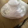 White organza wedding hat Image 5