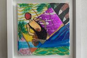 Original Abstract Painting  Original Art  Swim Art Swimmer Swimming art