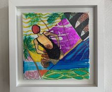Original Abstract Painting  Original Art  Swim Art Swimmer Swimming art