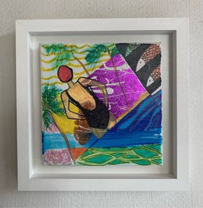 Original Abstract Painting  Original Art  Swim Art Swimmer Swimming art