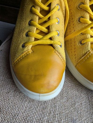 Yellow ECCO boots women size UK 4