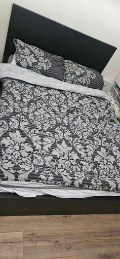 IKEA Malm double bed frame black/ brown
