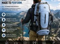 main image for ad 45L Touring Backpack Hiking Backpack Daypack with Rain Cover &amp; Hydration System