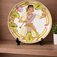 Vintage decorative porcelain plate from the Children of the World series produced for UNICEF by Heinrich / Villeroy & Boch (Germany) Plate No 5 India