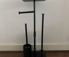 Toilet Paper Holder with Toilet Brush - 2