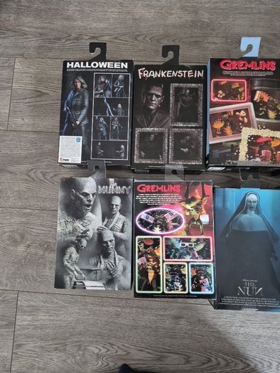 neca horror figs for sale,annabelle,gremlins,mummy,halloween,frankenstein,jason,nun