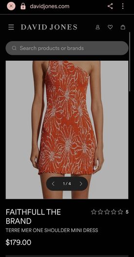 Faithful The Brand Mini Floral Orange Summer