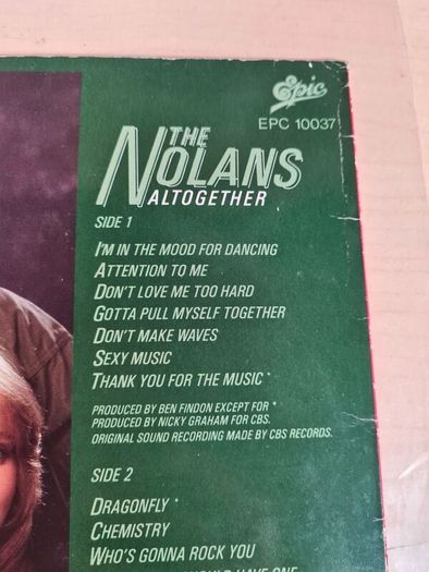 The Nolans Sisters Altogether Vinyl Lp Record 1982