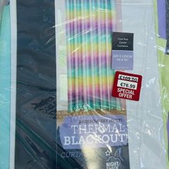 90x90 Thermal Blackout Rainbow Curtains