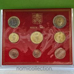 Vatican City 2015 year Brilliant Uncirculated Euro coin set.
