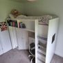 High Sleeper bed, chest of drawers, IKEA storage box Image 4