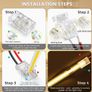 13 Packs of 2-Pin 8Mm LED Strip Connectors, No-Solder LED Tape Light Connectors, Connectors for Linking Strips to Wires in Gapless Track Lighting for 12V And 24V Single Colour COB/SMD 2835 3528 Image 4