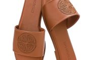 Brand New Women's Low-Heel Leather Slide Sandals Comfortable