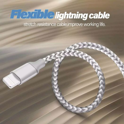 1M/2M/3M USB Lightning Cable For iPhone 7 8 12 13 X 11 Pro Long Charger Charging Fast Lead 1m 2m 3M