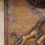 Large Hand-Carved Wooden Hunting Scene Relief Panel Image 4