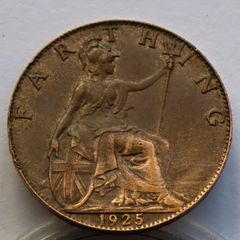 1925 bronze farthing George V