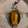 925 Sterling Silver Tigers Eye Pendant Image 6