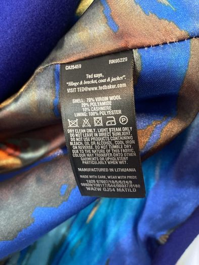 Ted Baker - Lorili Short Wrap Coat - Purple Blue - Size 3