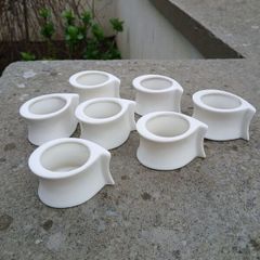 7 Porcelain Napkin Rings