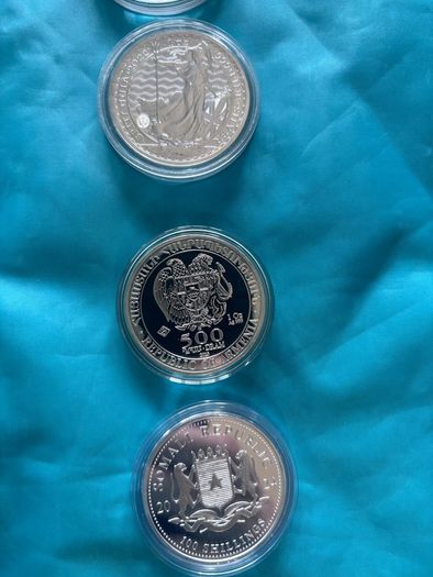 12 Silver 1oz bars and Coins 80 each
