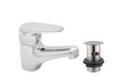 Adore Basin Mixer Tap with Clicker Waste | Chrome