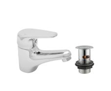 Adore Basin Mixer Tap with Clicker Waste | Chrome