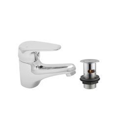 Adore Basin Mixer Tap with Clicker Waste | Chrome
