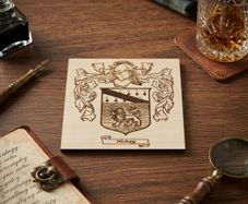 Family Crest Coat of Arms Wooden Coasters