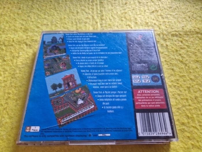 Theme Park PlayStation1 Ps1 PlayStation2 Ps2 games Original