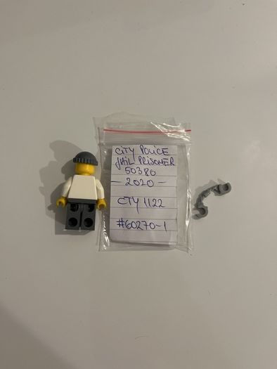 Lego City Police Jail Prisoner minifigure