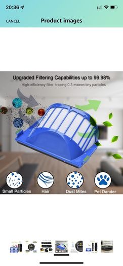 Robot vacuum parts Accessories Kit for iRobot Roomba 600 Series 694 692 690 680 660 665 651 650 614 Robot Vacuum Cleaner, Replacement Parts Bristle & Flexible Beater Brush, Filter, Side Brushes