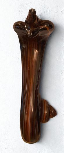 Vintage Murano-Style Glass Snake Sculpture