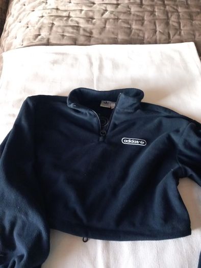 Adidas Cropped Half zip Navy size 8