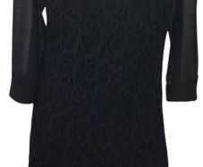 PRIMARK BNWTS Black long sleeeve lacey dress size 10 includes postage