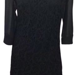 PRIMARK BNWTS Black long sleeeve lacey dress size 10 includes postage