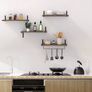 Floating Shelves Set of 4, Rustic Wooden Shelves for Wall 40cm Length Image 5
