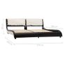 Bed Frame Black and White Faux Leather 150x200 cm Image 8