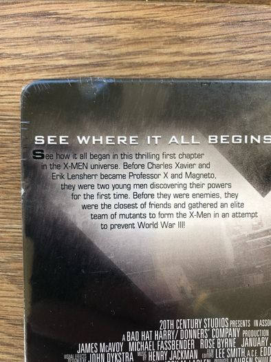 X Men First Class Blu-ray Steelbook (Dented)